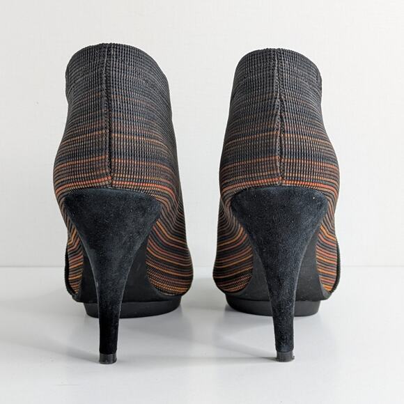 United Nude Hi Fold Heels 37 Black Brown Architectural Avant-Garde EUC - Picture 5 of 15